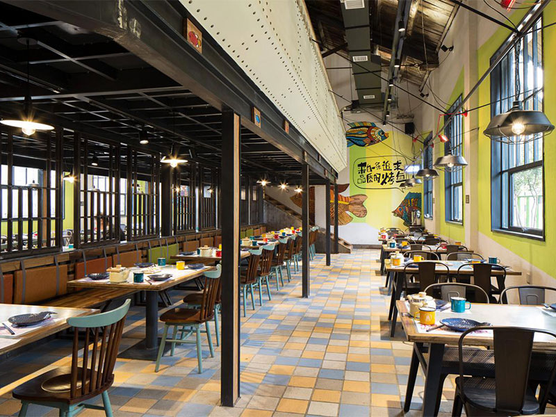 杭州游戲人生烤魚(yú)店裝修設(shè)計(jì)案例